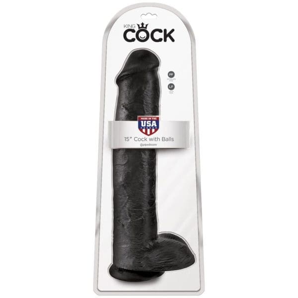 KING COCK - REALISTIC PENIS WITH BALLS 34.2 CM BLACK 6